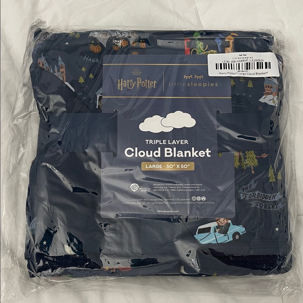 Little Sleepies Harry Potter Triple Layer Cloud Blanket - Dark Blue